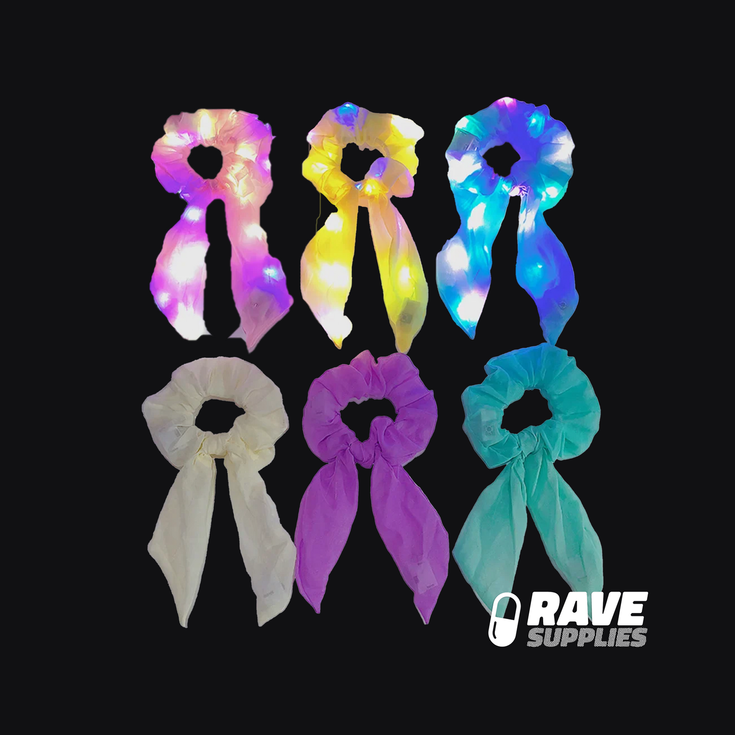 LED Light-Up Rave Hair Bow