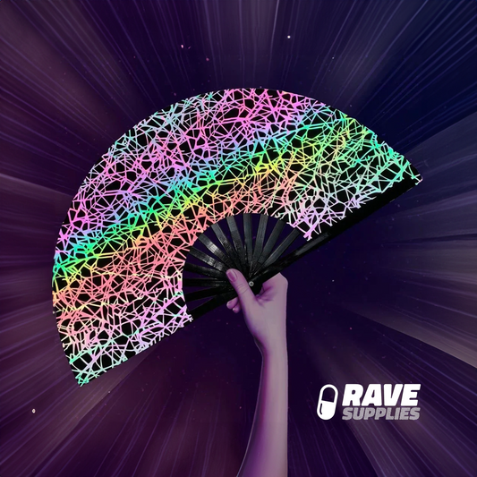 Rave Party Hand Fans with Leg Fans Holster